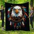 American eagle smile with dream catcher area rug blanket