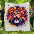 Animal shapes in colorful geometric patterns blanket