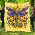 Beautiful dragonfly swirling colors blanket