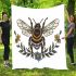 Bee with wings made of leaves and flowers blanket