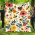 Bees and blooming flowers blanket