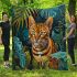 Bengal cat as a symbol of wildlife conservation blanket
