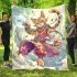 Bengal cat in magical girl transformations blanket