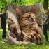 Bengal cat in relaxing moments blanket