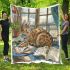 Bengal cat in slice of life settings blanket