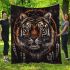 Black tiger smile with dream catcher area rug blanket