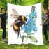 Bumblebee holding an oversized blue blanket