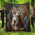 Cats with dream catcher area rug blanket
