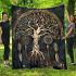 Celtic tree life and dream catcher area rug blanket