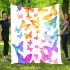 Colorful butterflies flying blanket