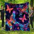 Colorful butterflies in various shades blanket