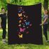 Colorful butterflies simple lines blanket