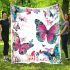 Colorful butterflies with pink and blue wings blanket