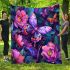 Colorful butterfly and flowers blanket