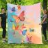 Colorful illustration of butterflies blanket