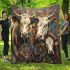 Cows with dream catcher area rug blanket