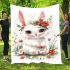 Cute baby bunny with big eyes blanket