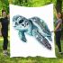 Cute baby turtle in the ocean blanket