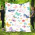 Cute butterflies and flowers pattern blanket