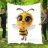 Cute cartoon bee character blanket