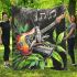 Cute charcoal cricket and music notes blanket