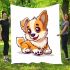 Cute corgi puppy blanket