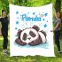 Cute panda in a cartoon style blanket