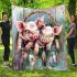 Cute pigs with dream catcher area rug blanket