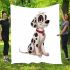 Dalmation puppy with black spots blanket