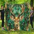 Deer from the front view with antlers blanket