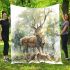 Deer with huge antlers blanket