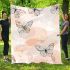 Delicate line art butterflies in shades of brown blanket