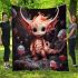 Dragon in red bubbles blanket