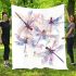 Dragonflies with delicate lace patterns featuring blanket