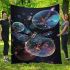 Dragonflies with glowing wings blanket