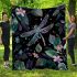 Dragonfly is flying surrounded by flowers blanket