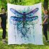 Dragonfly with swirls and patterns blanket