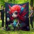 Enchanting fairy in lush forest blanket