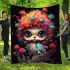 Enchanting owl in colorful forest blanket