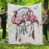 Flamingos and dream catcher blanket