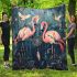 Flamingos and dream catcher blanket