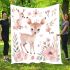 Floral style with a cute deer blanket