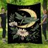 Green dragonflies flying around the moon blanket