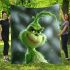 Grinchy cartoon smile show toothless 3d blanket