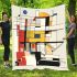 Incorporating geometric shapes and abstract forms blanket