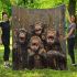 Monkeys smile with dream catcher area rug blanket