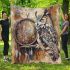 Owl with dream catcher area rug blanket