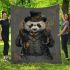 Panda in steampunk style with top hat blanket