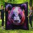 Panda portrait colorful watercolor blanket