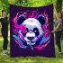 Panda with colorful smoke blanket